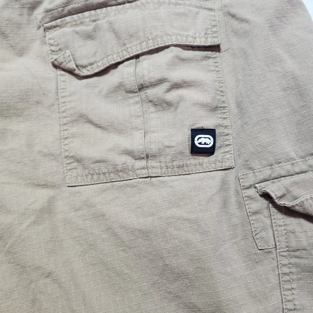 Ecko Unltd Mens Cargo Shorts Size 48 Khaki Beige Big & Tall Streetwear